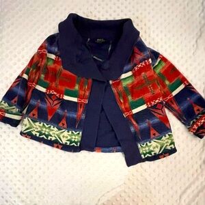 POLO Ralph Lauren Kids Multi-Color Navajo Open Cardigan Sweater Sz. 3 ♥️💙✨